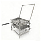 Adjustable Charcoal Rotating Grill, Rotary Outdoor BBQ Charcoal Grill for Backyard, Camping & Patio Barbecues