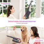 18‑in‑1 Detachable Handheld Steam Mop | Eliminate Grease & Sticky Messes on Floors, Tiles & Walls