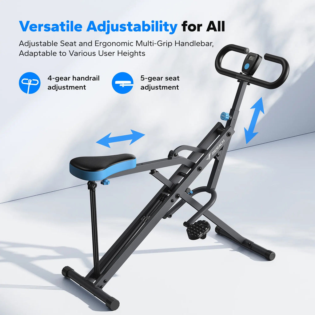 2-in-1 Squat & Rowing Machine with Adjustable Resistance – 350lbs Capa