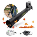 Sun Joe 24-Volt* IONMAX Cordless Compact Turbine Jet Blower | 100-MPH | 280-CFM | W/ 2 x 2.0-Ah Batteries + Dual-Port Charger