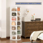360° Rotating 7-Tier Shoe Carousel Rack, Holds 28 Pairs Round Spinning Shoe Storage for Entryway