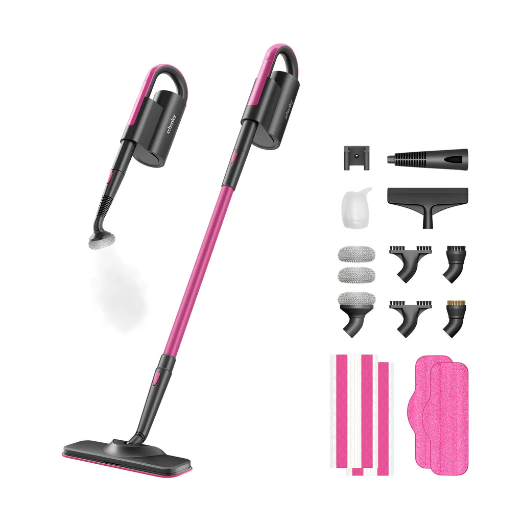 18‑in‑1 Detachable Handheld Steam Mop | Eliminate Grease & Sticky Messes on Floors, Tiles & Walls