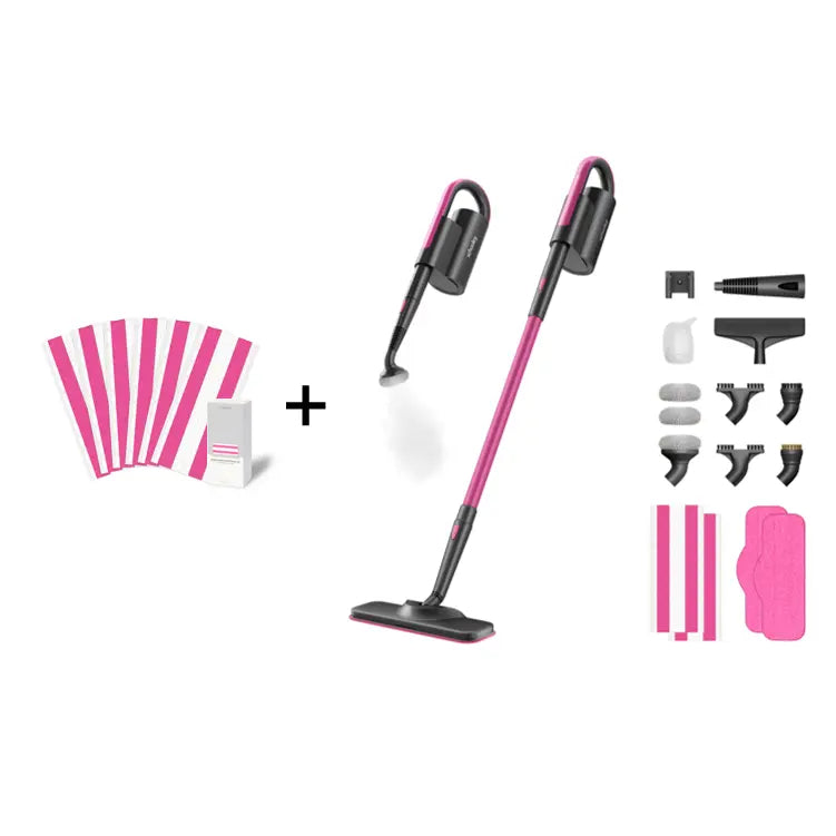 18‑in‑1 Detachable Handheld Steam Mop | Eliminate Grease & Sticky Messes on Floors, Tiles & Walls