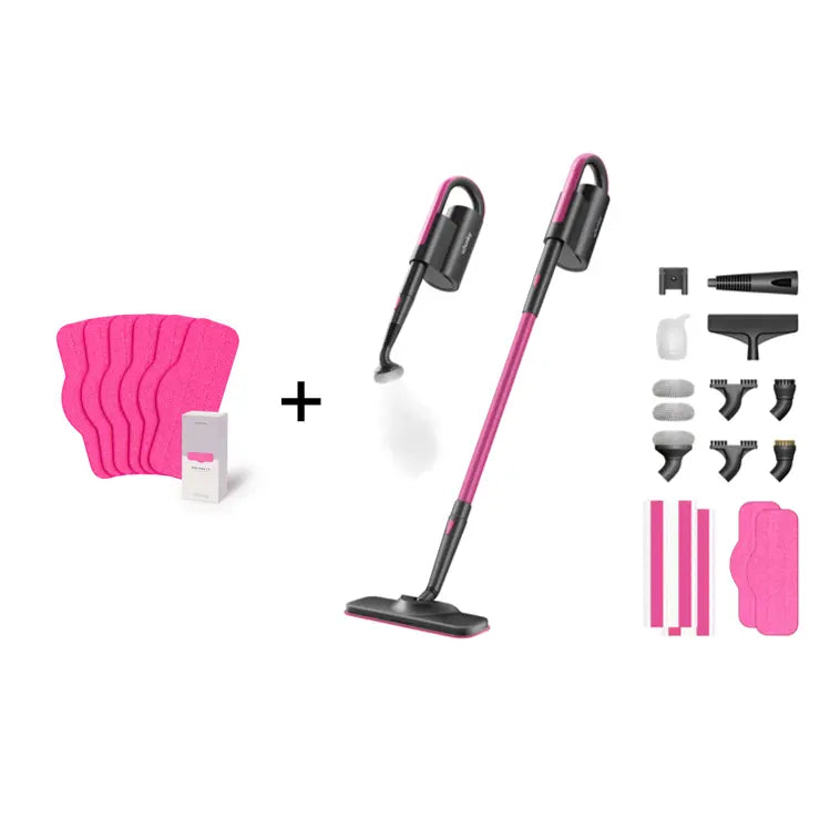 18‑in‑1 Detachable Handheld Steam Mop | Eliminate Grease & Sticky Messes on Floors, Tiles & Walls