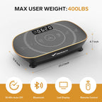 Summervibes Lymphatic Drainage Vibration Plate | 400LBS Home Gym Fitness Machine