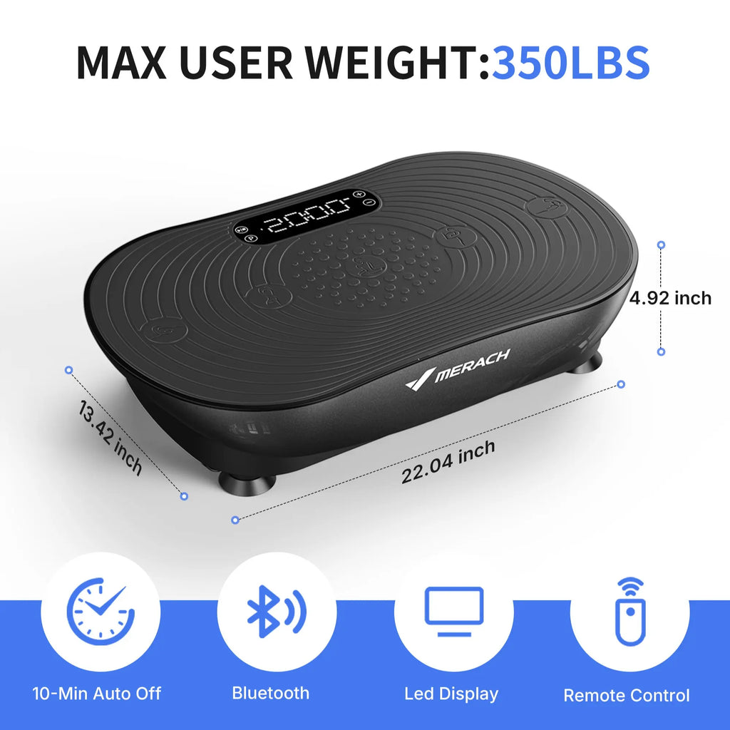 Summervibes Lymphatic Drainage Vibration Plate | 400LBS Home Gym Fitness Machine
