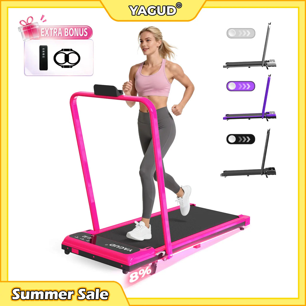 Foldable Adjustable Incline Treadmill | Silent Walking Pad for Home Workouts