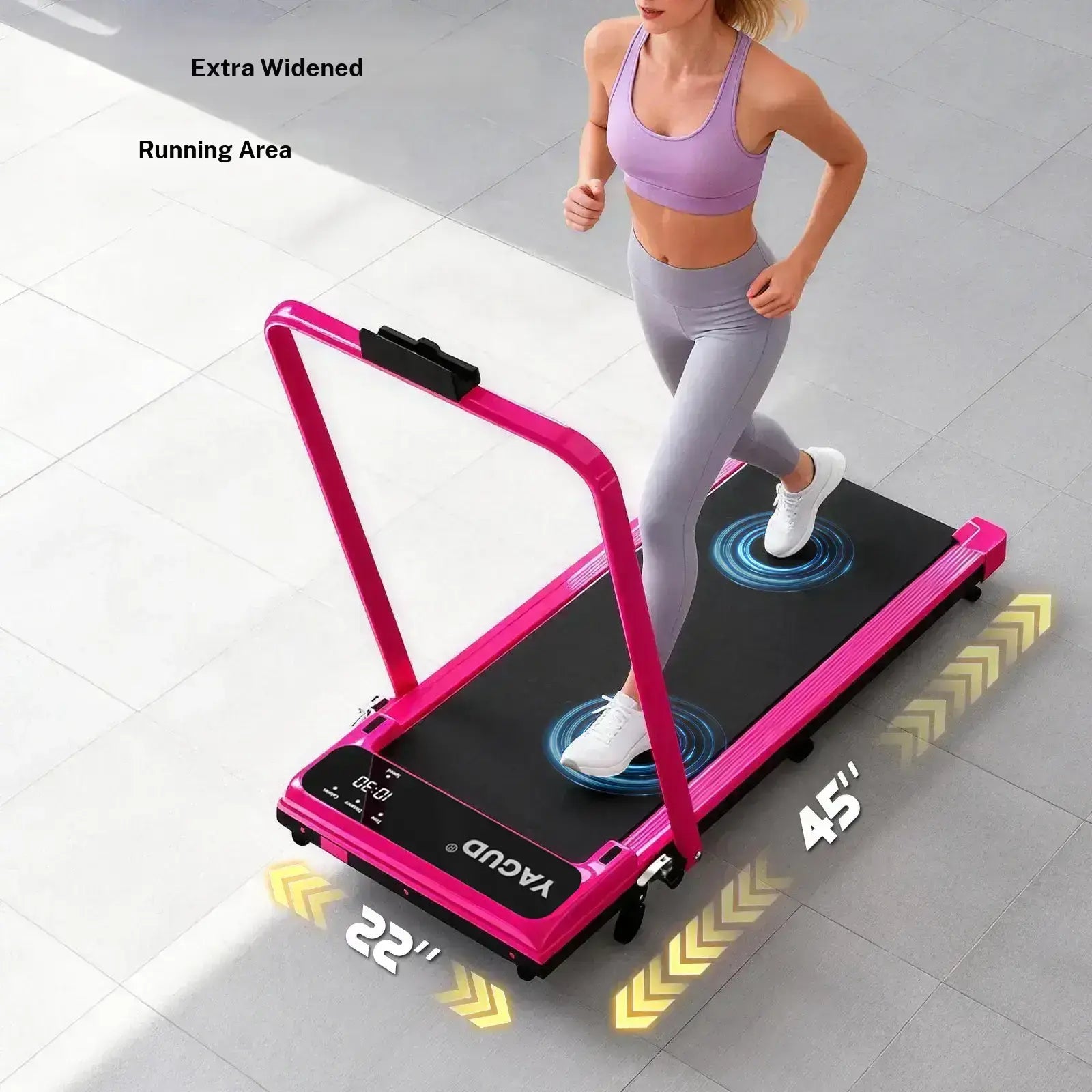 Foldable Adjustable Incline Treadmill | Silent Walking Pad for Home Workouts