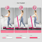 Foldable Adjustable Incline Treadmill | Silent Walking Pad for Home Workouts