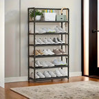 Sturdy Multi-Tier Metal Organizer Shelf, Practical Storage Furniture for Indoor Kitchen Garage Use