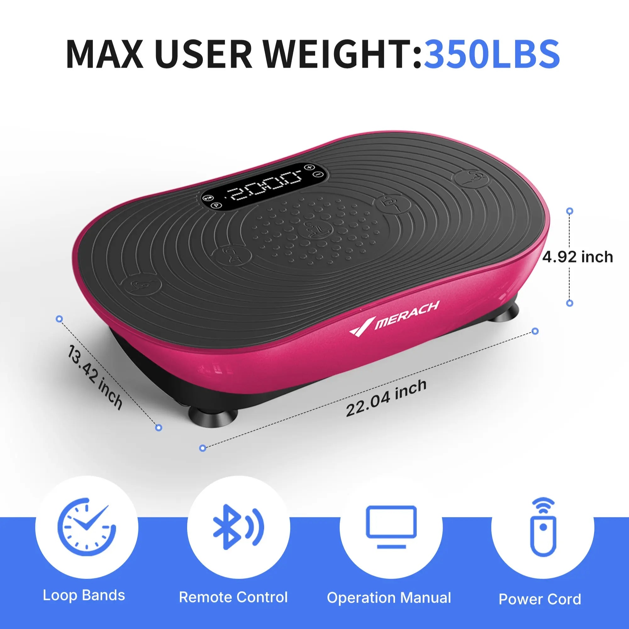 Summervibes Lymphatic Drainage Vibration Plate | 400LBS Home Gym Fitness Machine