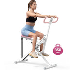 2-in-1 Squat & Rowing Machine with Adjustable Resistance – 350lbs Capa