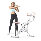 2-in-1 Squat & Rowing Machine with Adjustable Resistance – 350lbs Capa