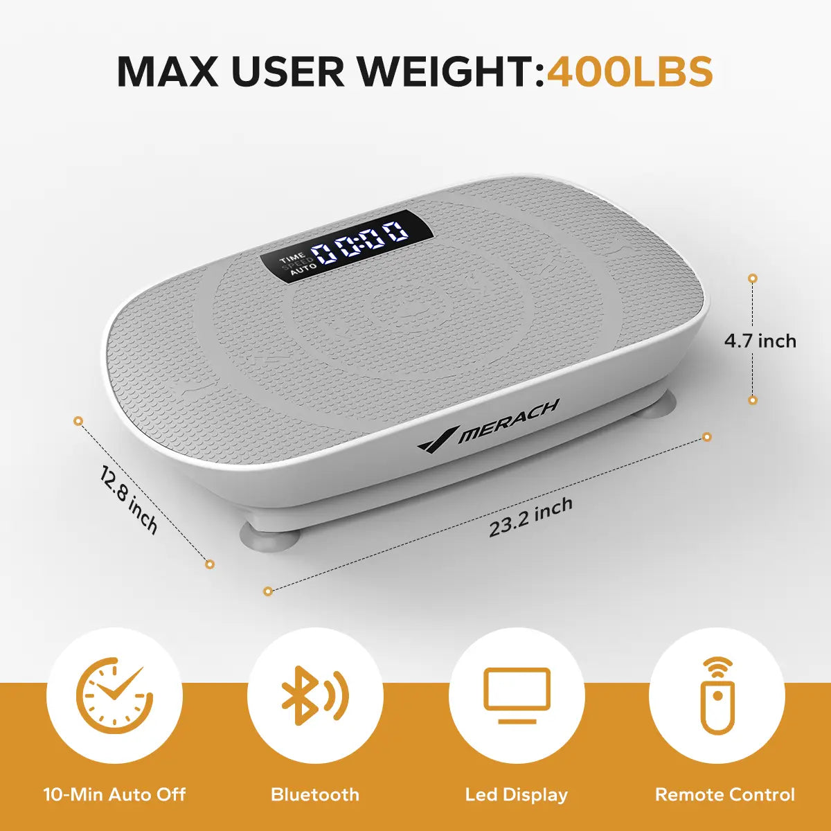 Summervibes Lymphatic Drainage Vibration Plate | 400LBS Home Gym Fitness Machine