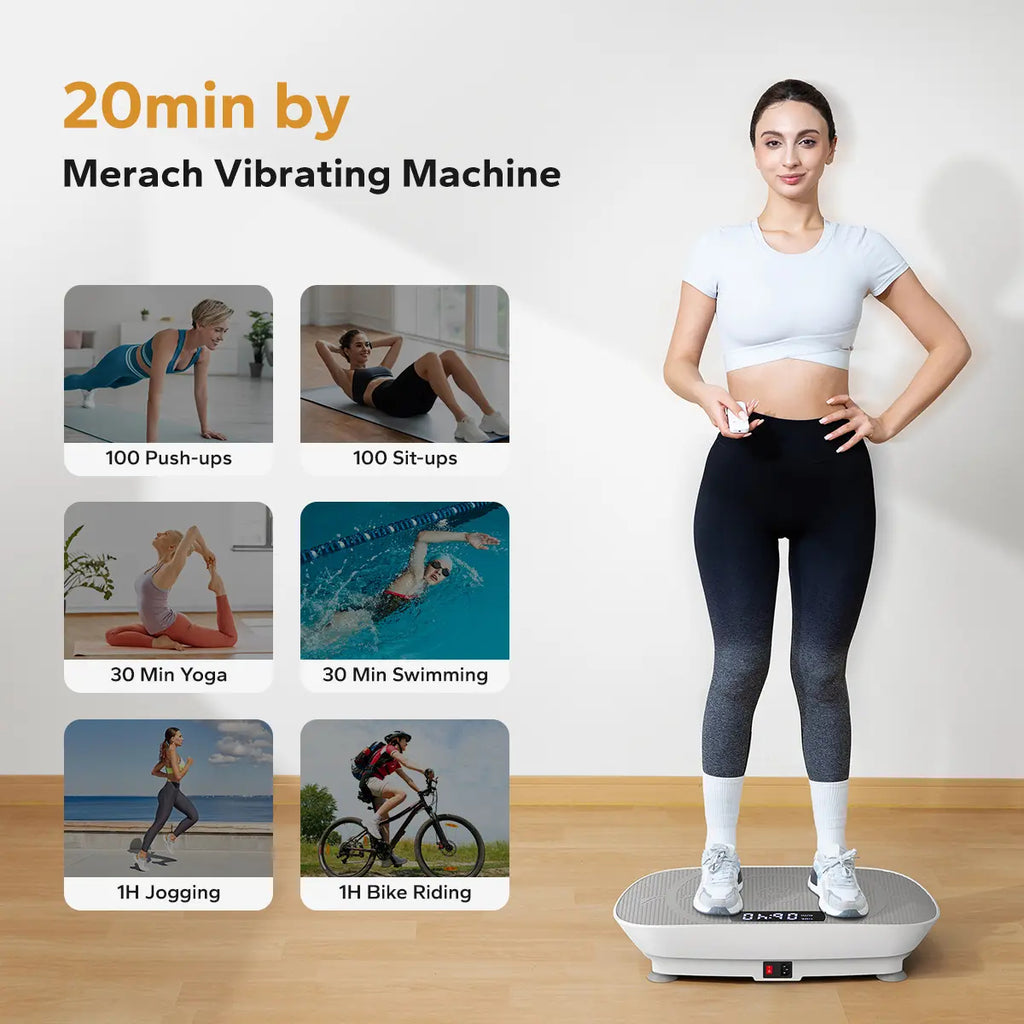 Summervibes Lymphatic Drainage Vibration Plate | 400LBS Home Gym Fitness Machine